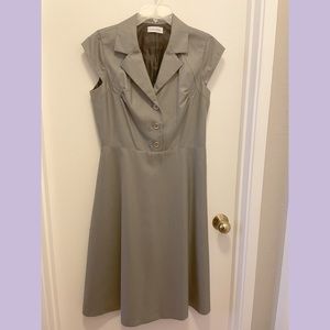 Gray Calvin Klein A-Line Dress